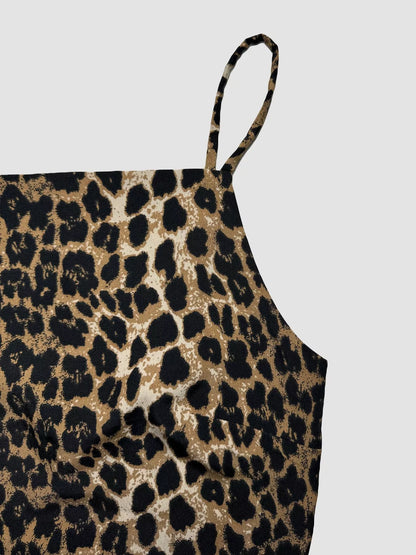 Leopard Print Cami with Back Tie New Era Fashion LLc