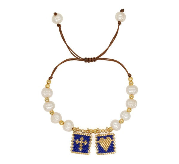 Sacred Freshwater Pearl Scapular Bracelet Shop Style & More | Fresh Looks, Everyday Deals & Free Shipping