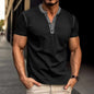 Men's Summer Polo Shirt with Button V-Neck, Short-sleeved SnagBag