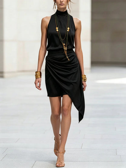 Women's Double-Layer Asymmetrical Hem Mini Skirt FitiqueFit