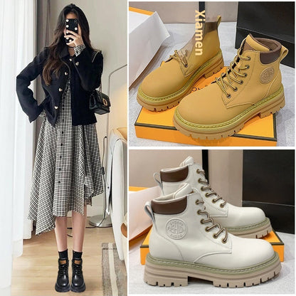 Women’s Genuine Leather Martin Boots FitiqueFit