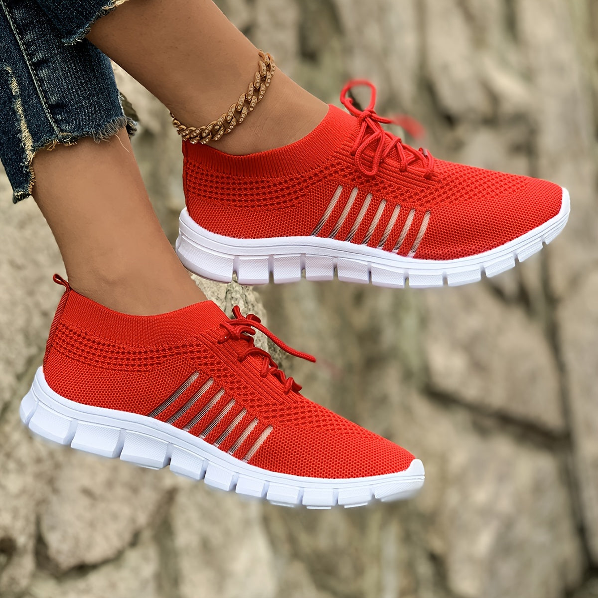 Flying Weave Casual Sneakers, Women Shoes NovaCart