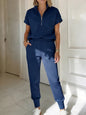 Athleisure Knit 3/4 Sleeve T-Shirt & Pants Set – 3 Colors, S–3XL FitiqueFit