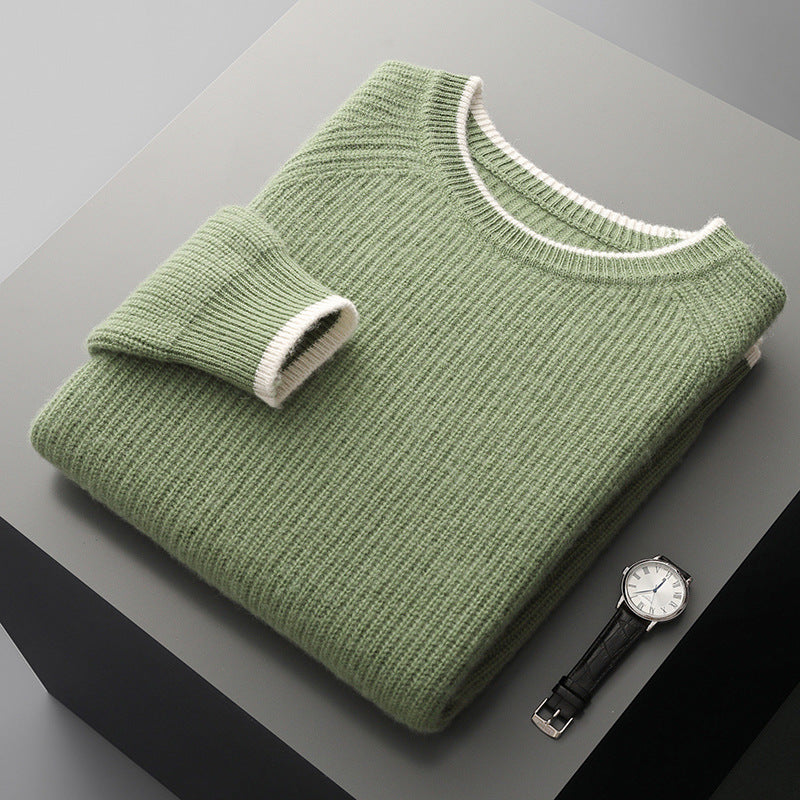 New Round Neck Double-strand Thickened Sweater For Men Grayceful LLC