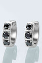 Elegant Jewel Inlaid Moissanite Huggie Earrings – Minimalist Design in Sterling Silver See size chart under “more details” The Fashion Celestial