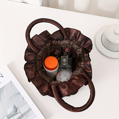 Floral Decor Drawstring Handbag, Trendy Small Evening Bag, Simple Phone Bag, Cute Bucket Bag NovaCart