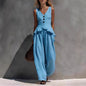 Ruffled Tank Top & Draping Wide-Leg Pants Set – 6 Colors, S–3XL FitiqueFit