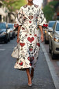Female Creative Casual Printing Elegant Dress Grayceful LLC