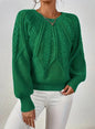 Pullover Sweater Long Sleeve Round Neck Loose Fit Soft Machine Grayceful LLC