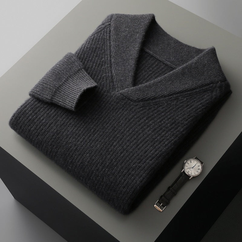 Men's Knitted Bottoming Shirt Pullover Long Sleeve Sweater Loose Casual Grayceful LLC