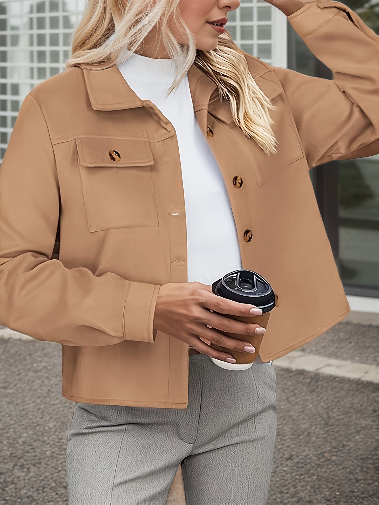 Women’s Plus Size Flannel Jacket FitiqueFit