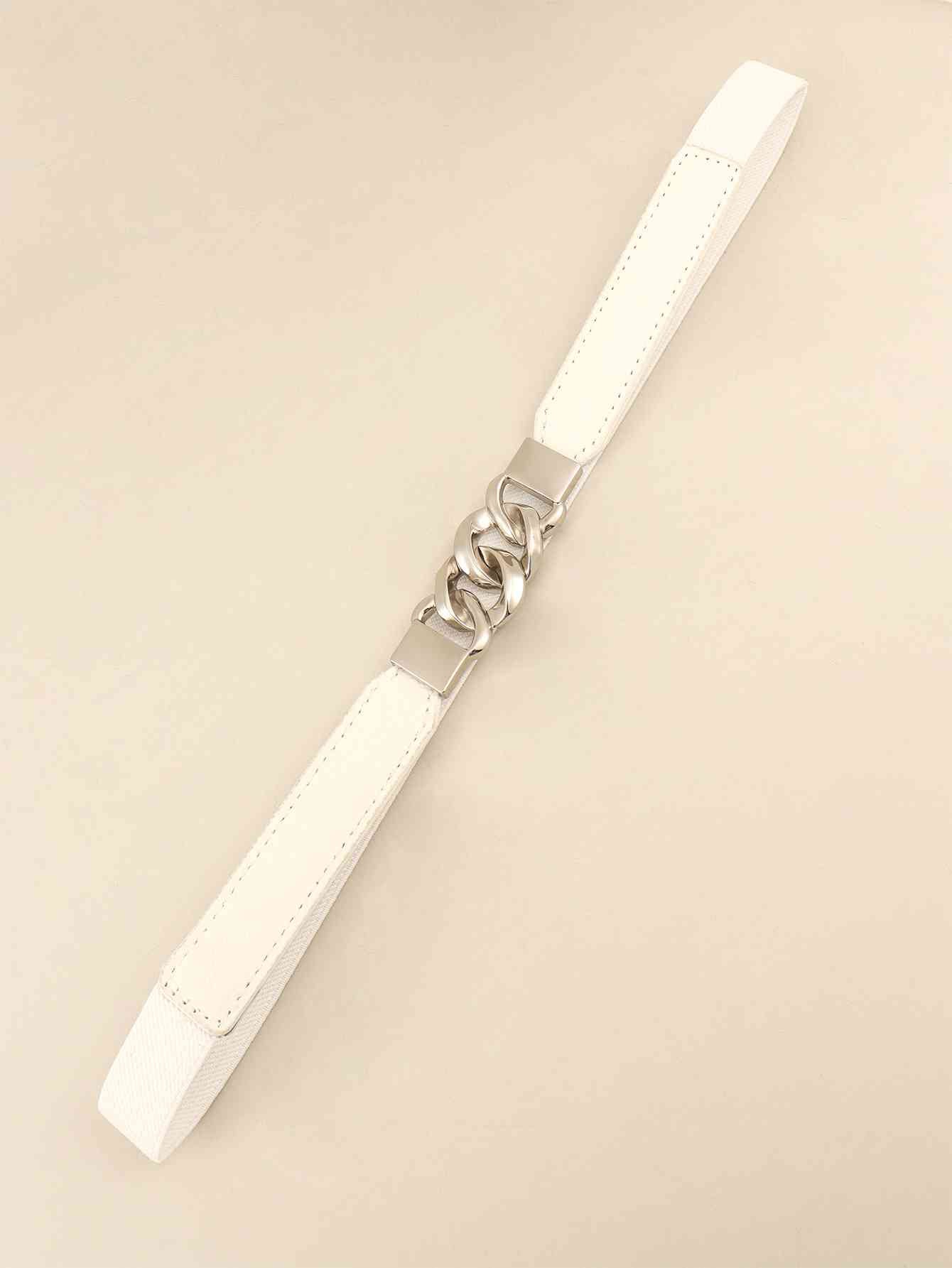 ElegantStyle Zinc Alloy Buckle Elastic PU Belt – Versatile and Stylish Accessory See size chart under “more details” The Fashion Celestial