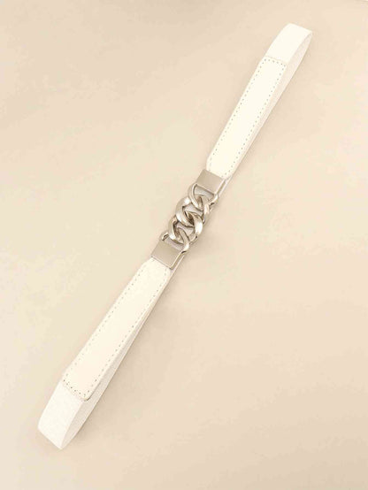 ElegantStyle Zinc Alloy Buckle Elastic PU Belt – Versatile and Stylish Accessory See size chart under “more details” The Fashion Celestial