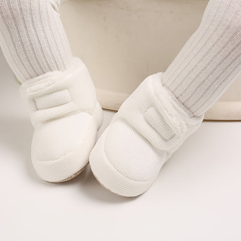 Toddler Baby Girls Booties Plus High Top Slippers Indoor Shoes Crib Shoes First Walker Shoes For Winter NovaCart
