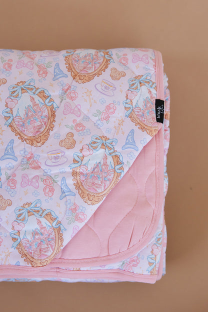 When You Wish - Quilted Blanket Blush Lotus