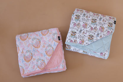 When You Wish - Quilted Blanket Blush Lotus