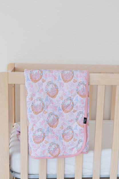 When You Wish - Quilted Blanket Blush Lotus