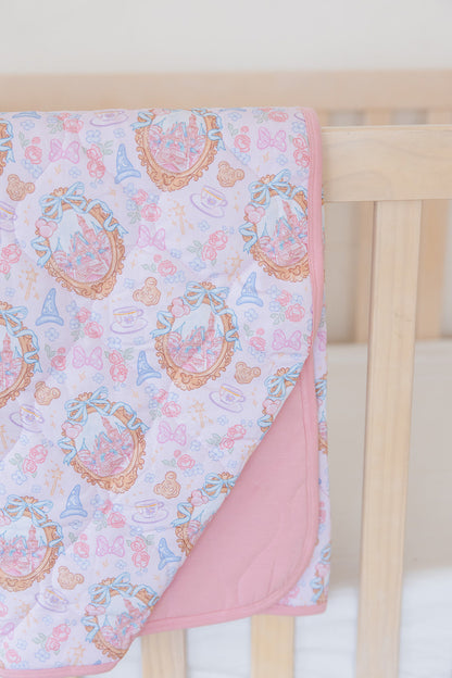 When You Wish - Quilted Blanket Blush Lotus
