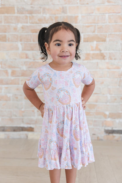 When You Wish - Ruffle Dress Blush Lotus