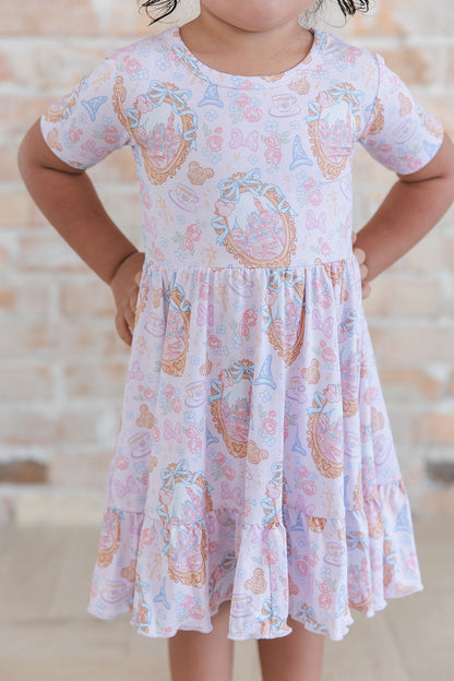 When You Wish - Ruffle Dress Blush Lotus