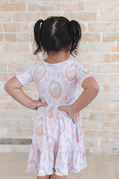 When You Wish - Ruffle Dress Blush Lotus