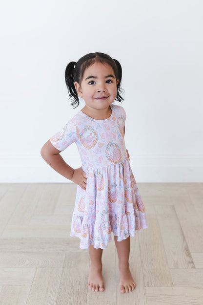 When You Wish - Ruffle Dress Blush Lotus