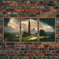 The Dark Tower, 3 Piece Panoramic Art, High Fantasy Concept Art, 3 Piece Wall Art, Ready To Hang Canvas Print NuevArt