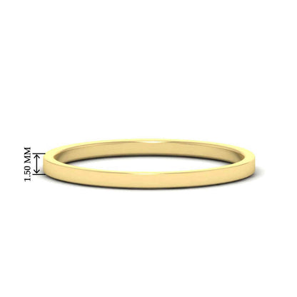 Unisex Classic Flat Cigar Band Fascinating Diamonds
