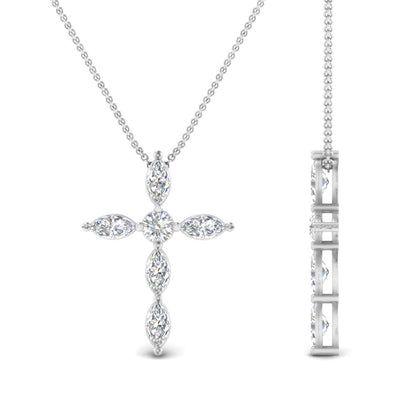 1 Ct. Marquise Diamond Cross Pendant Fascinating Diamonds