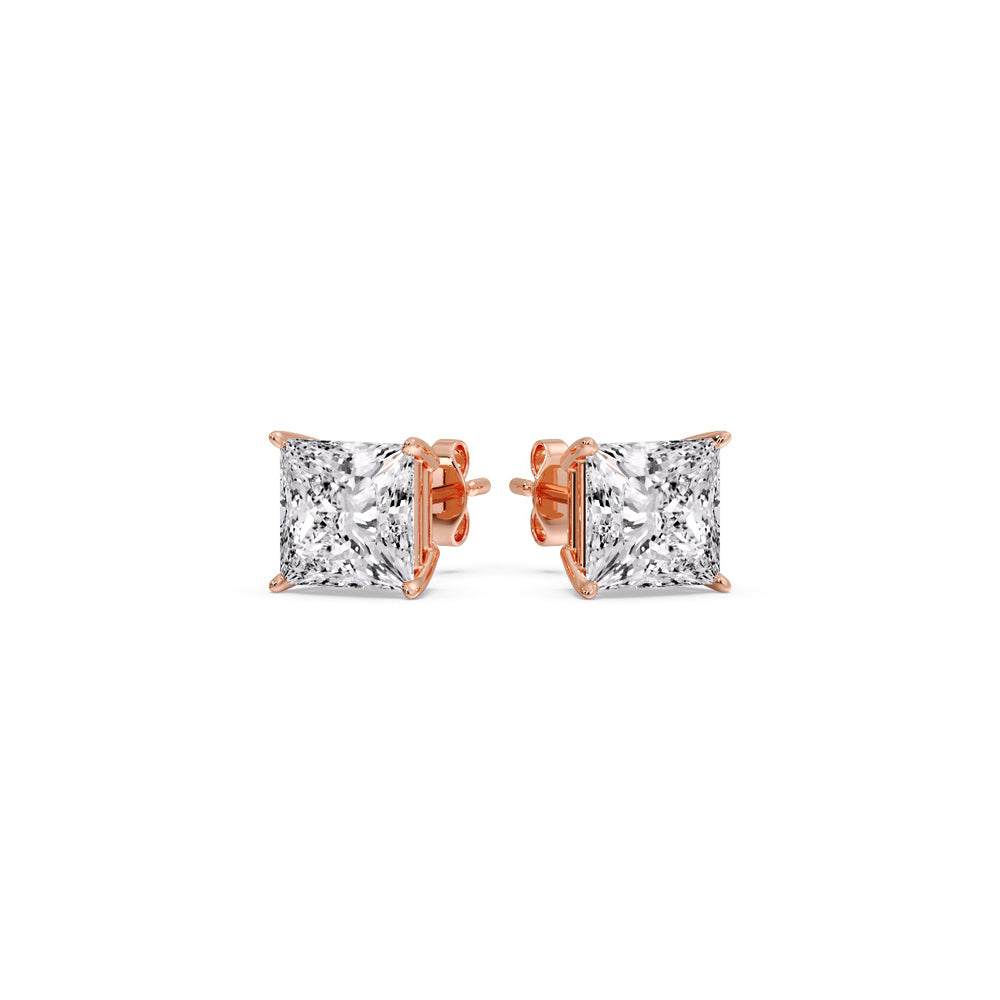 Princess Cut Diamond Stud Earring Fascinating Diamonds