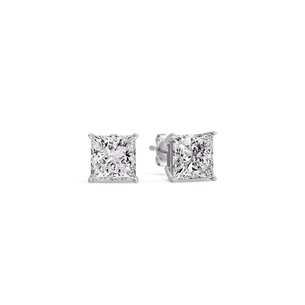 Princess Cut Diamond Stud Earring Fascinating Diamonds