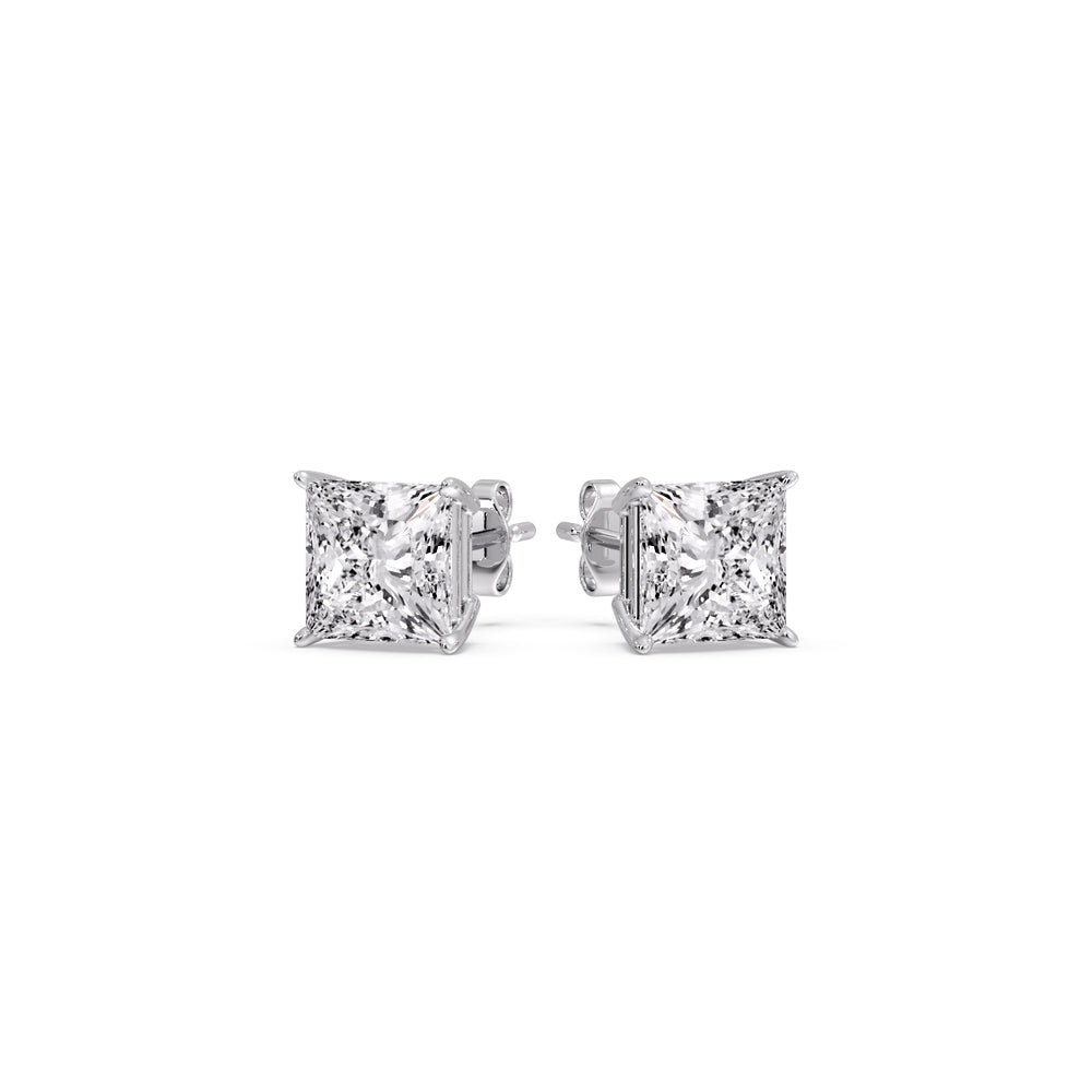 Princess Cut Diamond Stud Earring Fascinating Diamonds