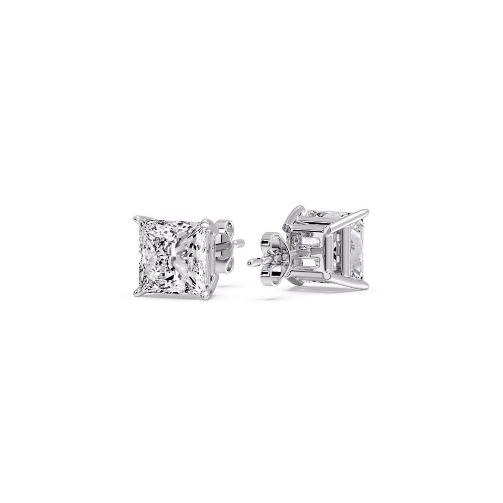 Princess Cut Diamond Stud Earring Fascinating Diamonds