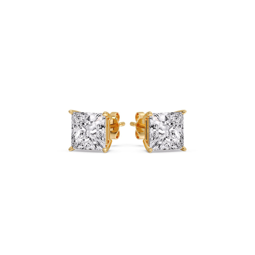 Princess Cut Diamond Stud Earring Fascinating Diamonds