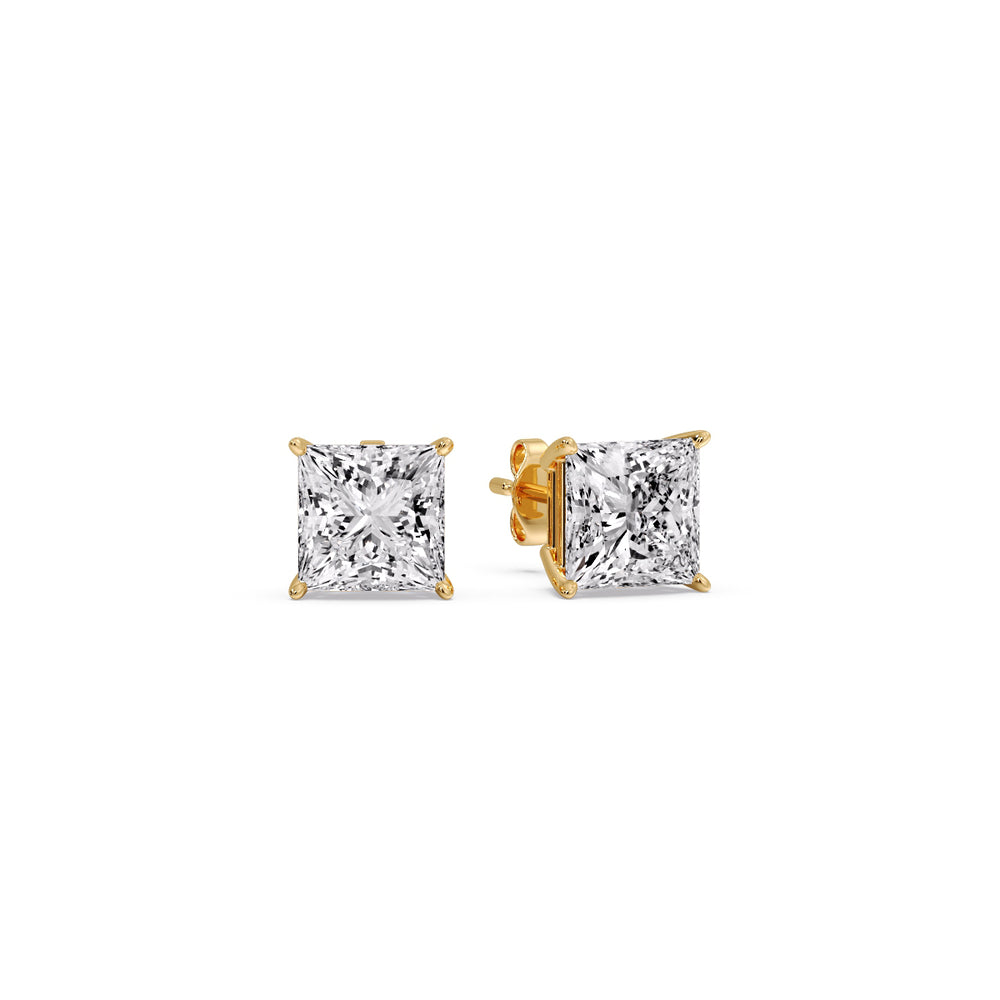 Princess Cut Diamond Stud Earring Fascinating Diamonds
