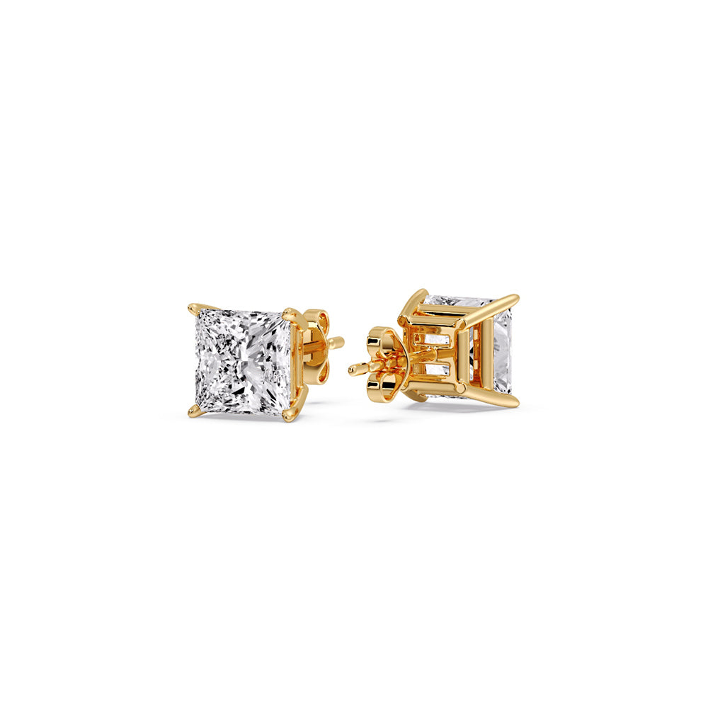 Princess Cut Diamond Stud Earring Fascinating Diamonds