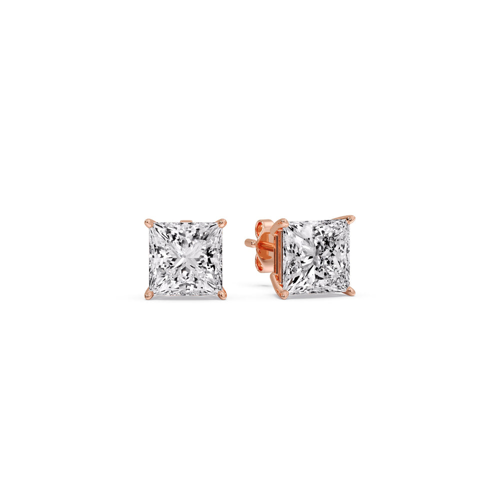 Princess Cut Diamond Stud Earring Fascinating Diamonds