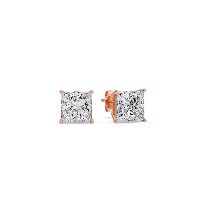 Princess Cut Diamond Stud Earring Fascinating Diamonds