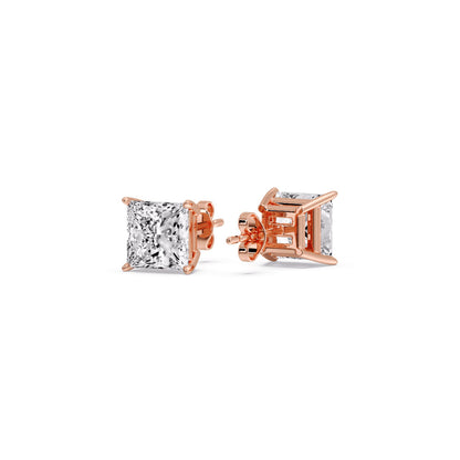 Princess Cut Diamond Stud Earring Fascinating Diamonds