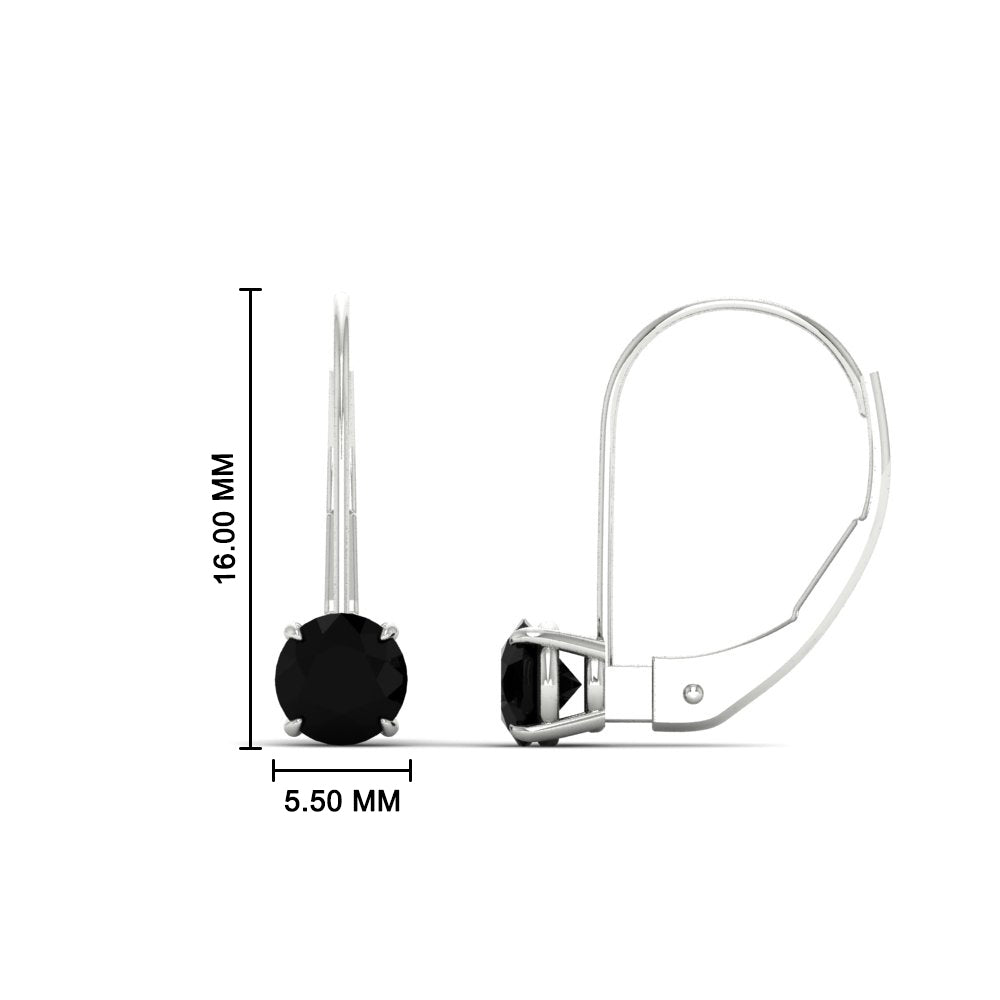 1 Carat Round Diamond Lever Back Earrings Fascinating Diamonds