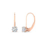 1 Carat Round Diamond Lever Back Earrings Fascinating Diamonds