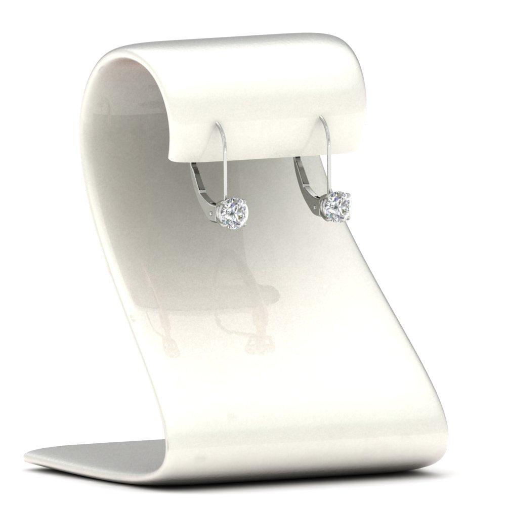 1 Carat Round Diamond Lever Back Earrings Fascinating Diamonds