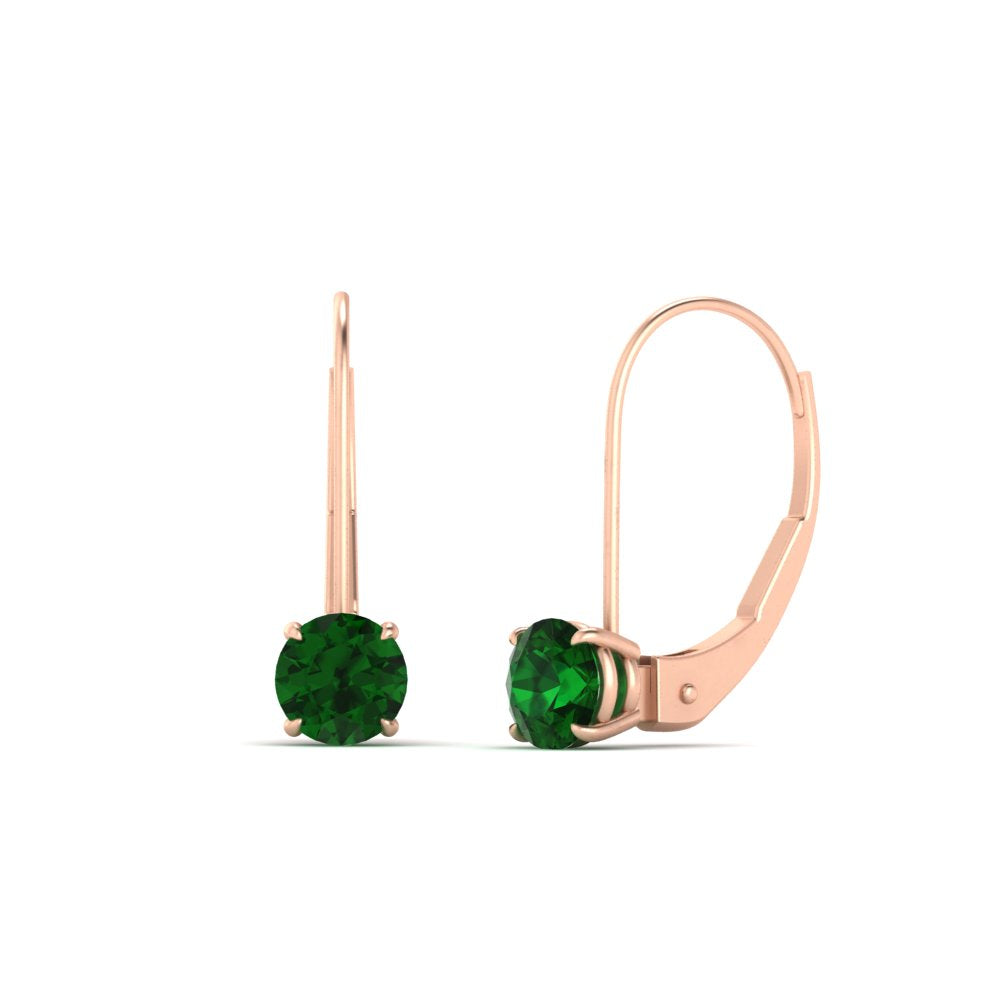 1 Carat Round Diamond Lever Back Earrings Fascinating Diamonds