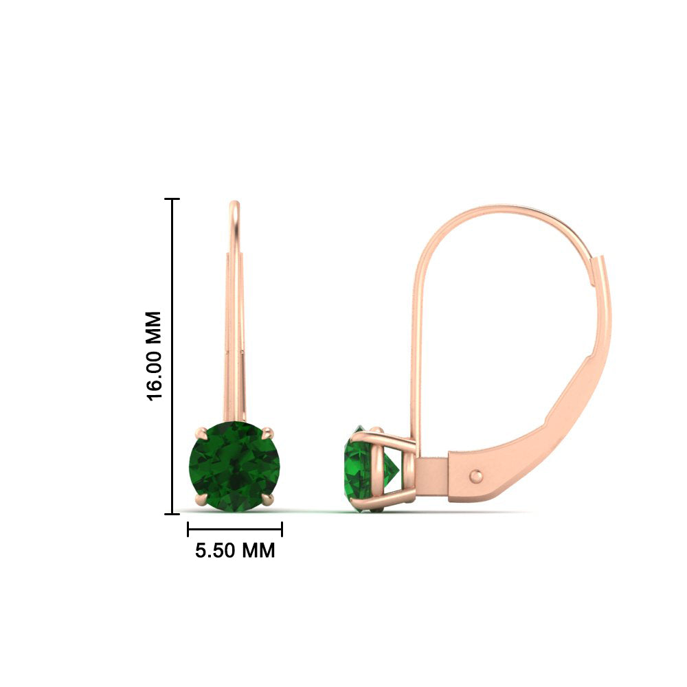 1 Carat Round Diamond Lever Back Earrings Fascinating Diamonds