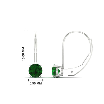 1 Carat Round Diamond Lever Back Earrings Fascinating Diamonds