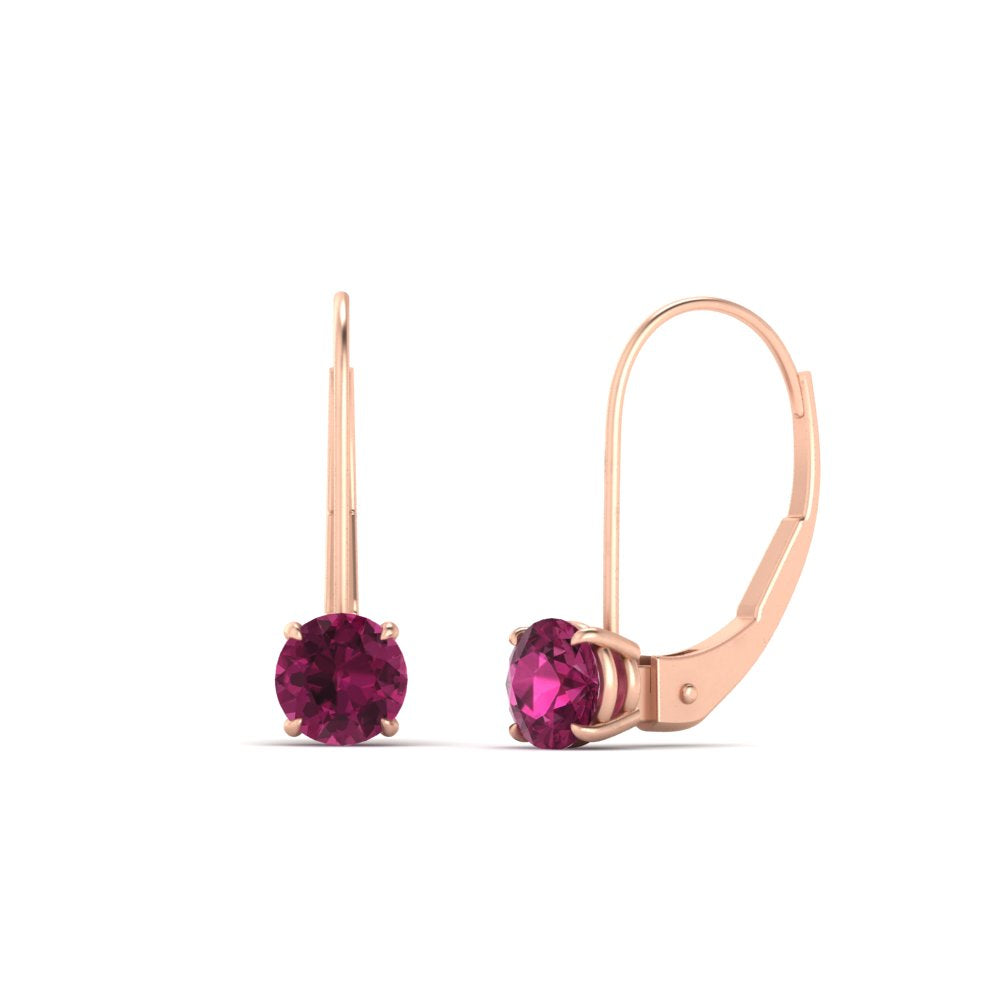 1 Carat Round Diamond Lever Back Earrings Fascinating Diamonds
