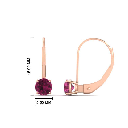 1 Carat Round Diamond Lever Back Earrings Fascinating Diamonds