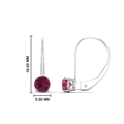 1 Carat Round Diamond Lever Back Earrings Fascinating Diamonds