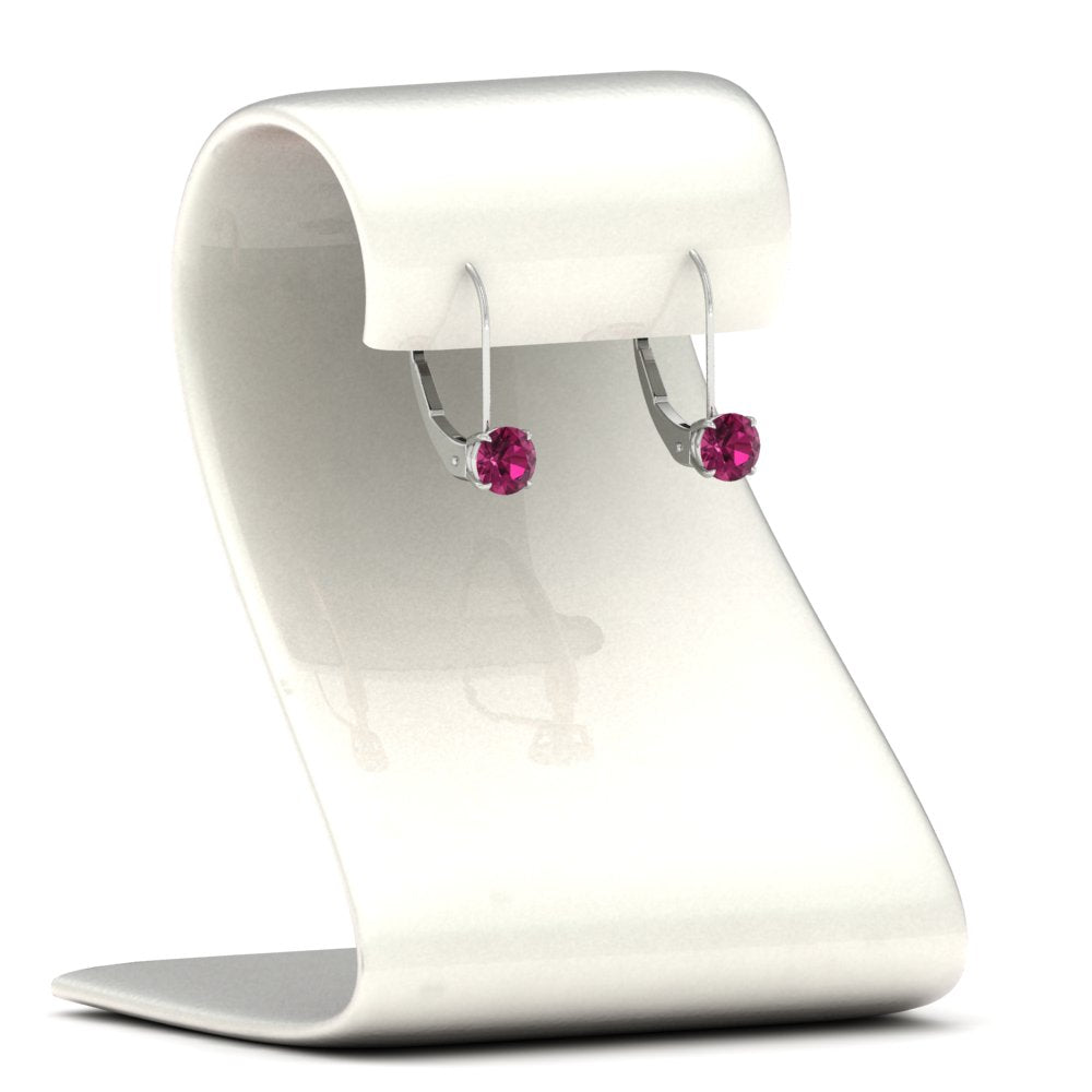 1 Carat Round Diamond Lever Back Earrings Fascinating Diamonds