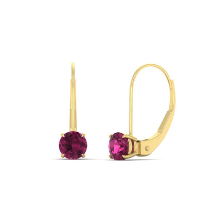 1 Carat Round Diamond Lever Back Earrings Fascinating Diamonds